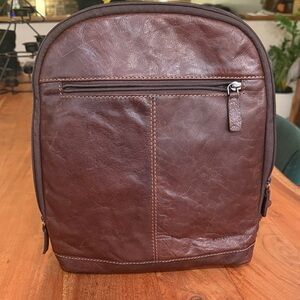 Jack Georges leather Voyager small convertible backpack/crossbody